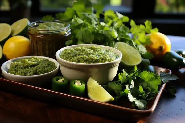 Сальса-верде с микрозеленью подсолнечника